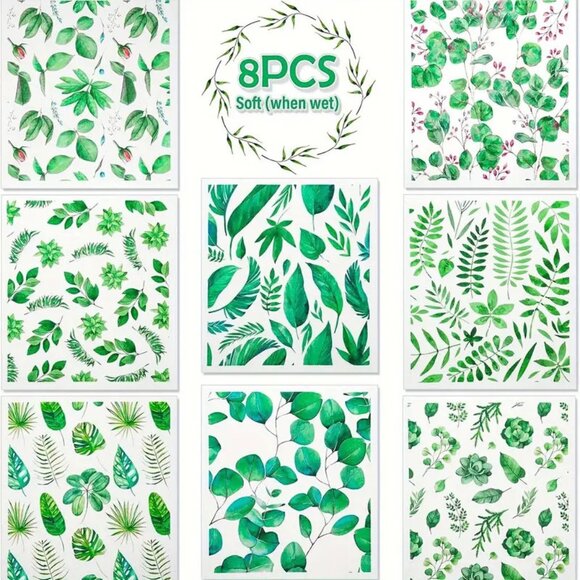 NEW Set of 8 Swedish Dishcloths - Leaves, Ivy & Plant - Reusable, Biodegradable - Picture 1 of 6